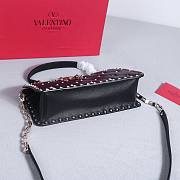 Okify Valentino Rockstud Large Bag Black Calfskin Full Nail 28x14x8cm 22053L - 6