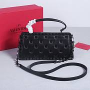 Okify Valentino Rockstud Large Bag Full Black Calfskin Full Nail 28x14x8cm 22053L - 6