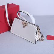 Okify Valentino Rockstud Large Bag White Calfskin 28x14x8cm 22053L - 6