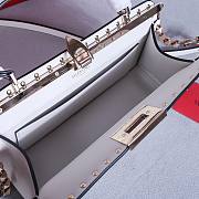 Okify Valentino Rockstud Large Bag White Calfskin 28x14x8cm 22053L - 4