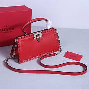 Okify Valentino Rockstud Large Bag Red Calfskin 28x14x8cm 22053L - 2