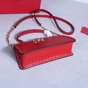 Okify Valentino Rockstud Large Bag Red Calfskin 28x14x8cm 22053L - 3
