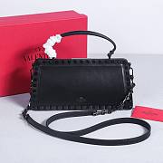 Okify Valentino Rockstud Large Bag Full Black Calfskin 28x14x8cm 22053L - 5