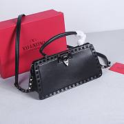 Okify Valentino Rockstud Large Bag Full Black Calfskin 28x14x8cm 22053L - 3