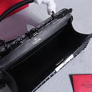 Okify Valentino Rockstud Large Bag Full Black Calfskin 28x14x8cm 22053L - 2