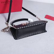Okify Valentino Rockstud Large Bag Black Calfskin 28x14x8cm 22053L - 6