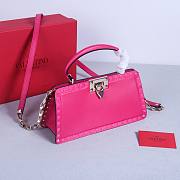 Okify Valentino Rockstud Large Bag Pink Calfskin 28x14x8cm 22053L - 5