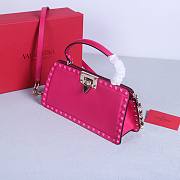 Okify Valentino Rockstud Large Bag Pink Calfskin 28x14x8cm 22053L - 4
