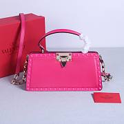 Okify Valentino Rockstud Large Bag Pink Calfskin 28x14x8cm 22053L - 1