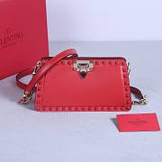 Okify Valentino Rockstud Small Bag Red Calfskin 21x12x6cm 22053S - 1
