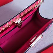 Okify Valentino Rockstud Small Bag Red Calfskin 21x12x6cm 22053S - 6