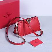 Okify Valentino Rockstud Small Bag Red Calfskin 21x12x6cm 22053S - 4