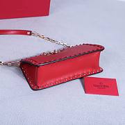 Okify Valentino Rockstud Small Bag Red Calfskin 21x12x6cm 22053S - 2