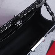 Okify Valentino Rockstud Small Bag Full Black Calfskin 21x12x6cm 22053S - 6