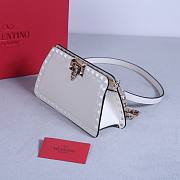 Okify Valentino Rockstud Small Bag White Calfskin 21x12x6cm 22053S - 5