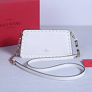 Okify Valentino Rockstud Small Bag White Calfskin 21x12x6cm 22053S - 4
