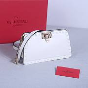 Okify Valentino Rockstud Small Bag White Calfskin 21x12x6cm 22053S - 6