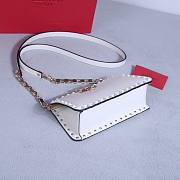 Okify Valentino Rockstud Small Bag White Calfskin 21x12x6cm 22053S - 3