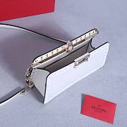 Okify Valentino Rockstud Small Bag White Calfskin 21x12x6cm 22053S - 2
