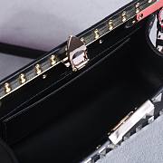 Okify Valentino Rockstud Small Bag Black Calfskin 21x12x6cm 22053S - 6