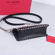 Okify Valentino Rockstud Small Bag Black Calfskin 21x12x6cm 22053S - 5