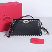 Okify Valentino Rockstud Small Bag Black Calfskin 21x12x6cm 22053S - 1