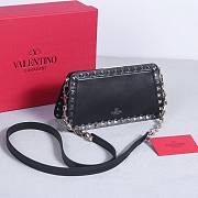 Okify Valentino Rockstud Small Bag Black Calfskin 21x12x6cm 22053S - 2