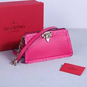 Okify Valentino Rockstud Small Bag Pink Calfskin 21x12x6cm 22053S - 5