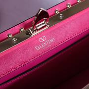 Okify Valentino Rockstud Small Bag Pink Calfskin 21x12x6cm 22053S - 3