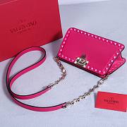 Okify Valentino Rockstud Small Bag Pink Calfskin 21x12x6cm 22053S - 2