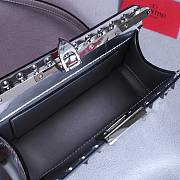 Okify Valentino Rockstud Small Bag Silver Calfskin 21x12x6cm 22053S - 6