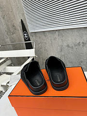 Okify Hermes Black Birkenstock Slippers Unisex  - 4