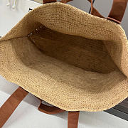 Okify Loewe Fold Shopper Raffia Tote Bag 50x32x19cm - 3