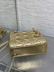 Okify Dior Lady Bag Gold 17x15x7cm - 6