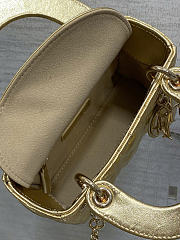 Okify Dior Lady Bag Gold 17x15x7cm - 5