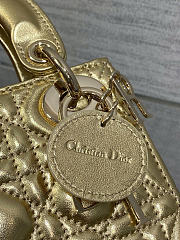 Okify Dior Lady Bag Gold 17x15x7cm - 4