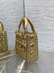 Okify Dior Lady Bag Gold 17x15x7cm - 2