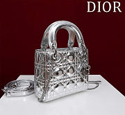 Okify Dior Lady Bag Silver 17x15x7cm - 6