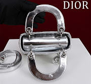 Okify Dior Lady Bag Silver 17x15x7cm - 3