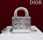 Okify Dior Lady Bag Silver 17x15x7cm - 1