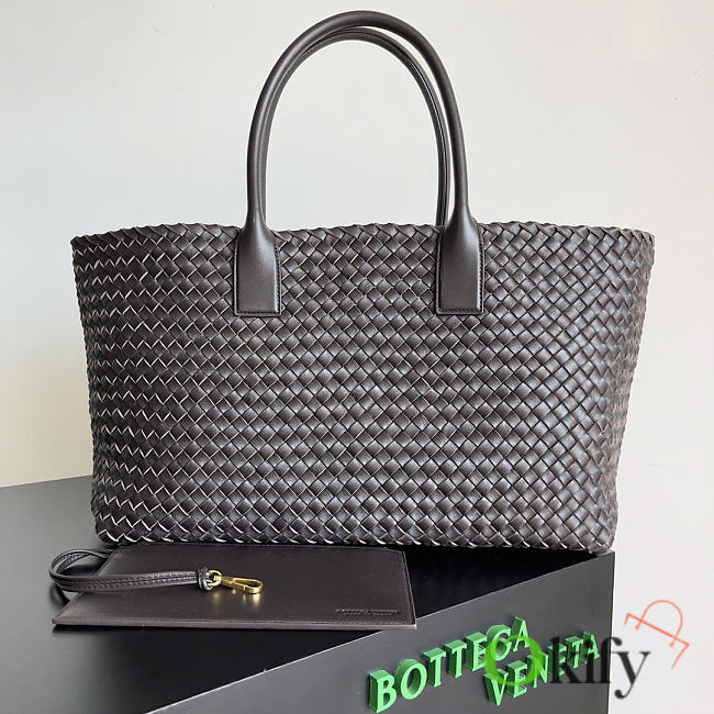 Okify Bottega Veneta Large Cabat Bag Dark Brown 51x28x18cm - 1
