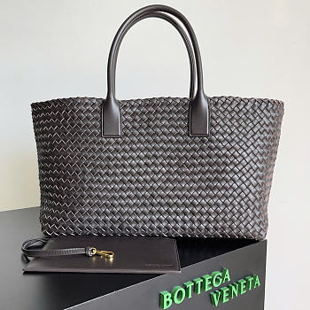 Okify Bottega Veneta Large Cabat Bag Dark Brown 51x28x18cm