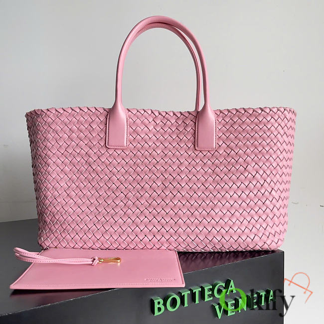 Okify Bottega Veneta Large Cabat Bag Pink 51x28x18cm - 1