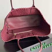 Okify Bottega Veneta Large Cabat Bag Red Burgundy 51x28x18cm - 2