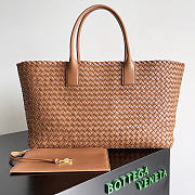 Okify Bottega Veneta Large Cabat Bag Brown Cognac 51x28x18cm - 1
