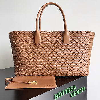 Okify Bottega Veneta Large Cabat Bag Brown Cognac 51x28x18cm