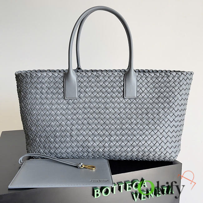 Okify Bottega Veneta Large Cabat Bag Light Blue 51x28x18cm - 1
