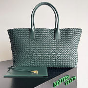 Okify Bottega Veneta Large Cabat Bag Dark Green 51x28x18cm - 1