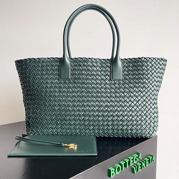 Okify Bottega Veneta Large Cabat Bag Dark Green 51x28x18cm