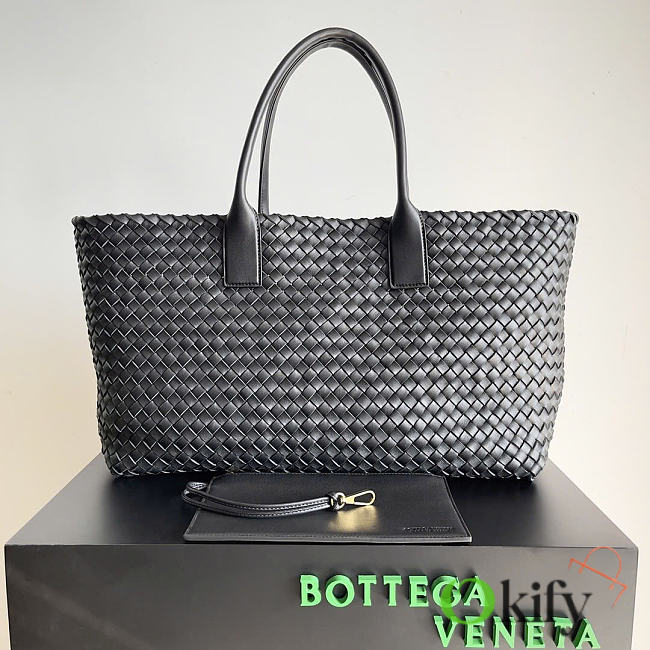 Okify Bottega Veneta Large Cabat Bag Black 51x28x18cm - 1